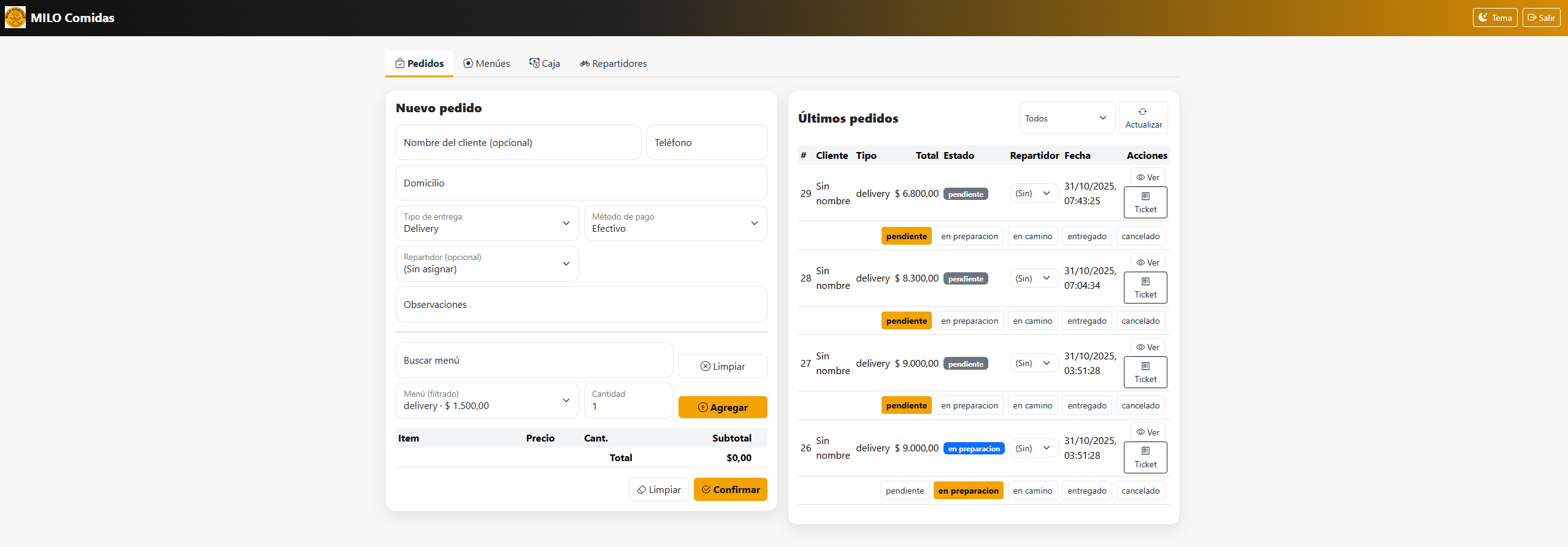 Sistema gastronómico